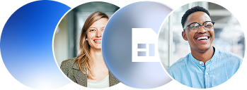 A logo with the text "RipSIM Solutions" and images of smiling diverse professionals, emphasizing network solutions.
