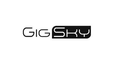 The Ripsim Gigsky logo features the words "Gig" and "Sky" in black, with "Sky" inside a rounded rectangle.